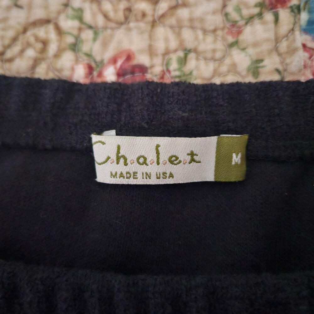 Chalet Black Cotton Asymetric Hem Skirt Sz M - Picture 7 of 7